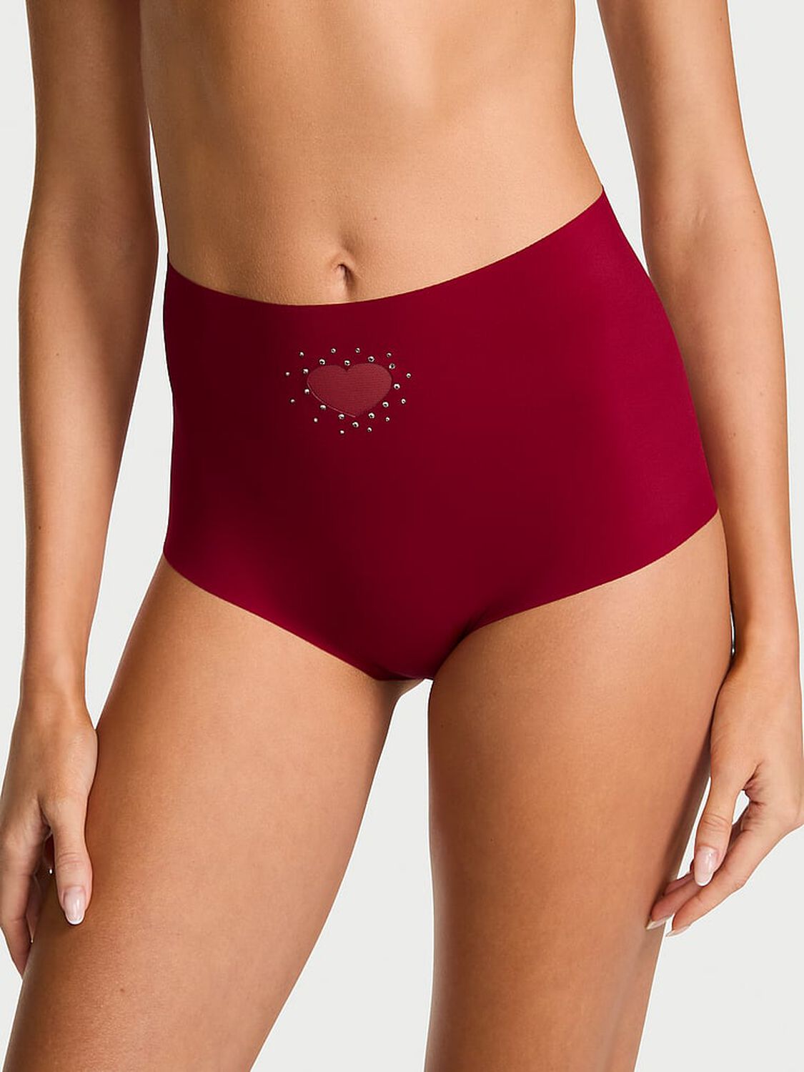 vs No-Show No-Show Heart Cut-Out Modern Brief Panty Red Lacquer 1 of 3 