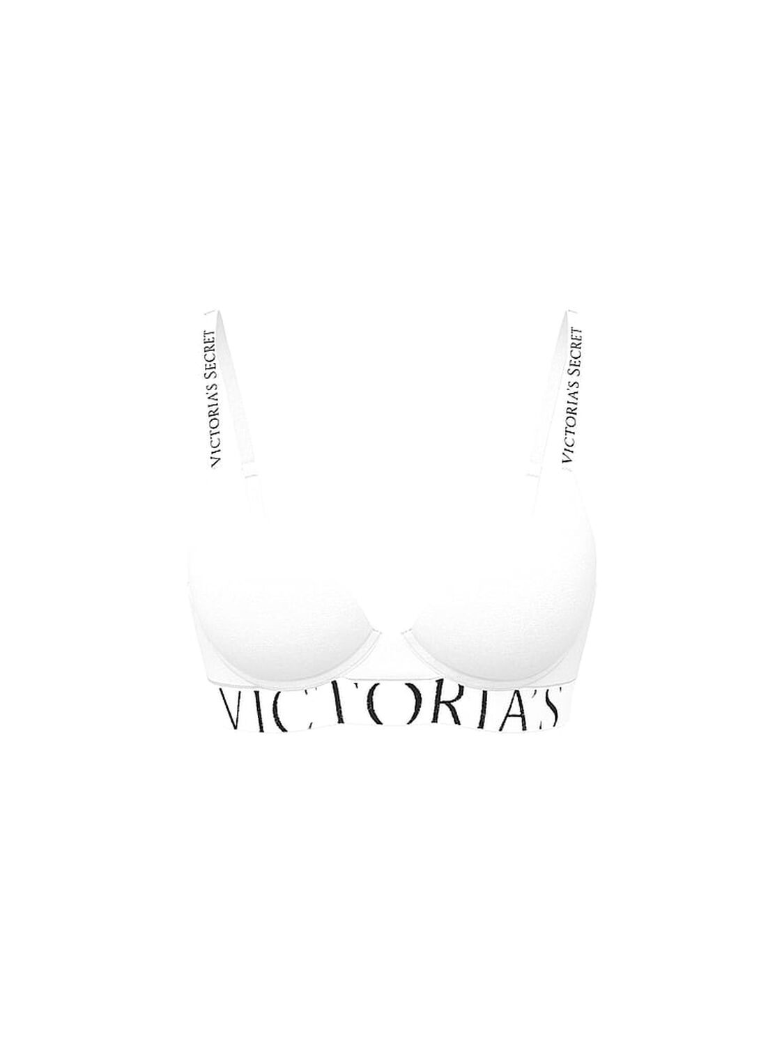 vs The T-Shirt Perfect Shape Cotton Exploded Logo Push-Up Bra Vs White 2 of 4 