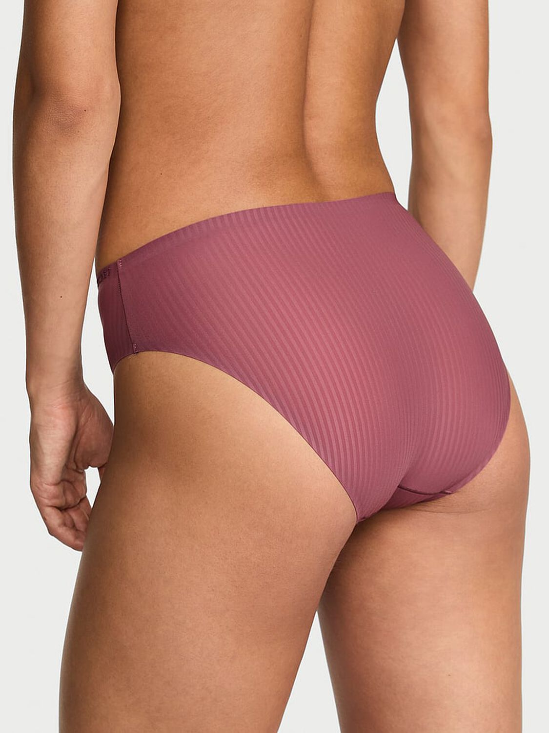 vs Body By Victoria Body by Victoria Flex Shadow Stripe Mid-Rise Bikini Panty Morning Rose 2 of 5 