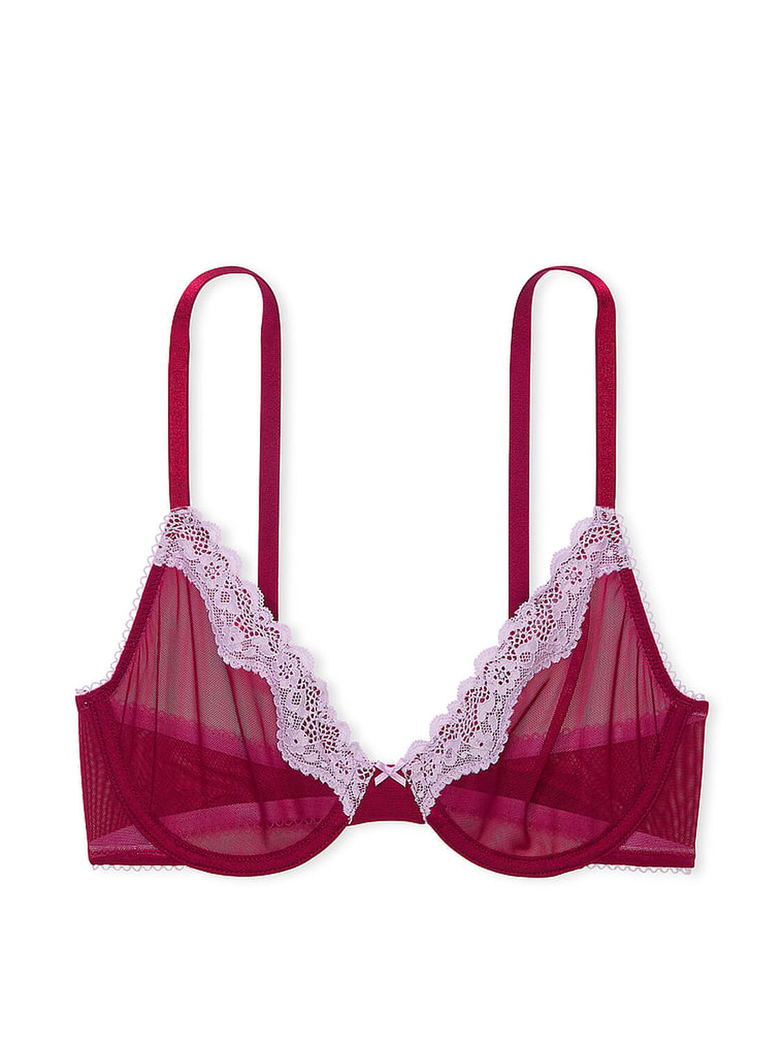 vs Victoria's Secret Tease Unlined Demi Bra Campari Red 3 of 4 