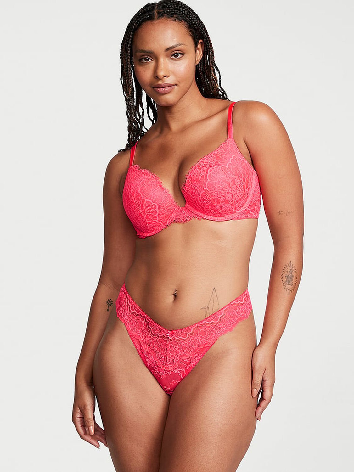 vs Dream Angels Lace Brazilian Panty Hot Pink 4 of 4 