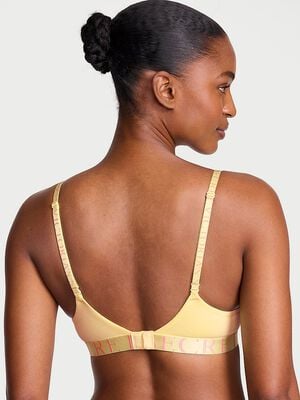 Cotton Exploded Logo Lightly Lined Demi Bra