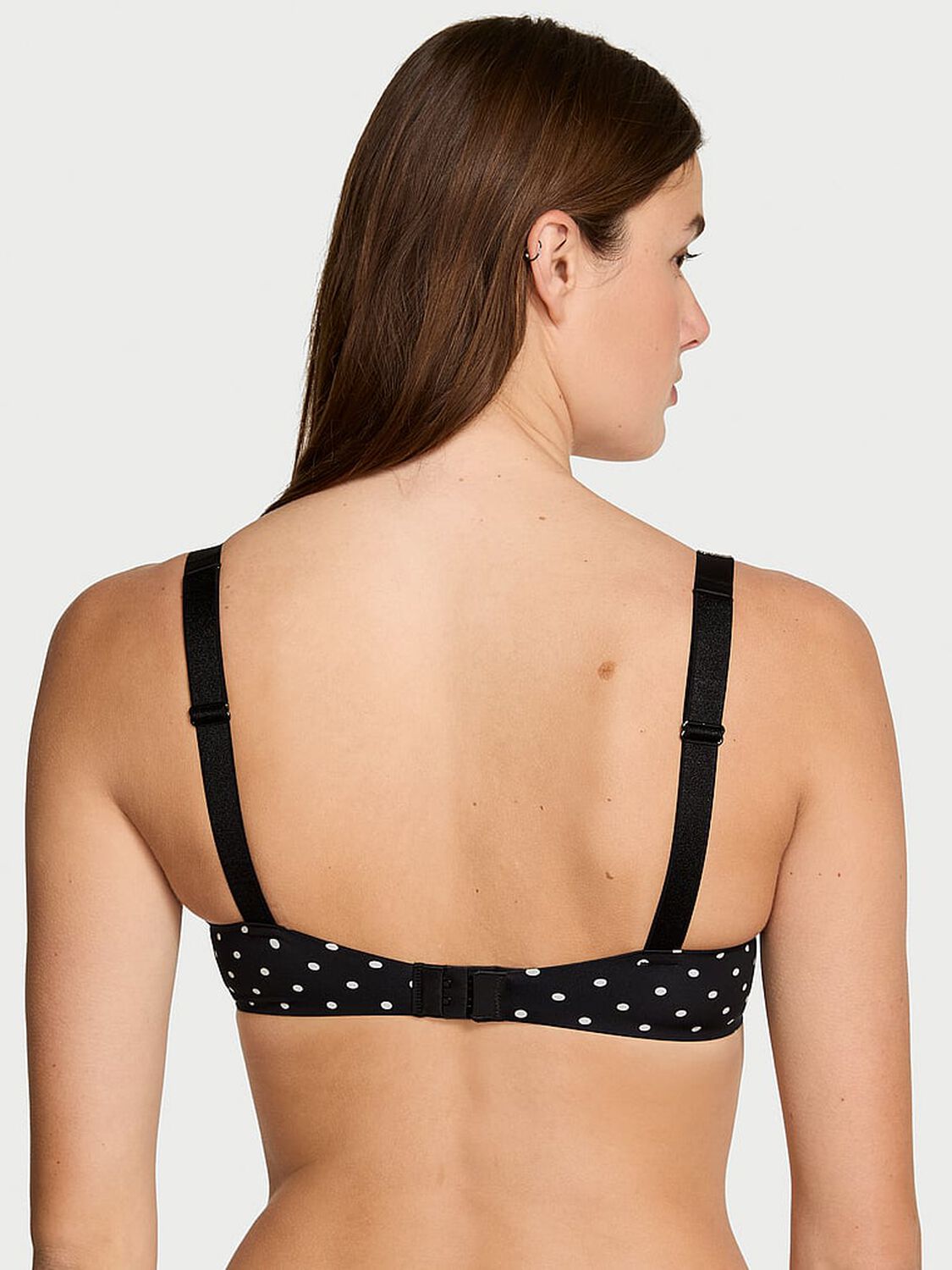 vs Very Sexy Logo Shine Strap Push-Up Bra Black Dots 2 of 4 