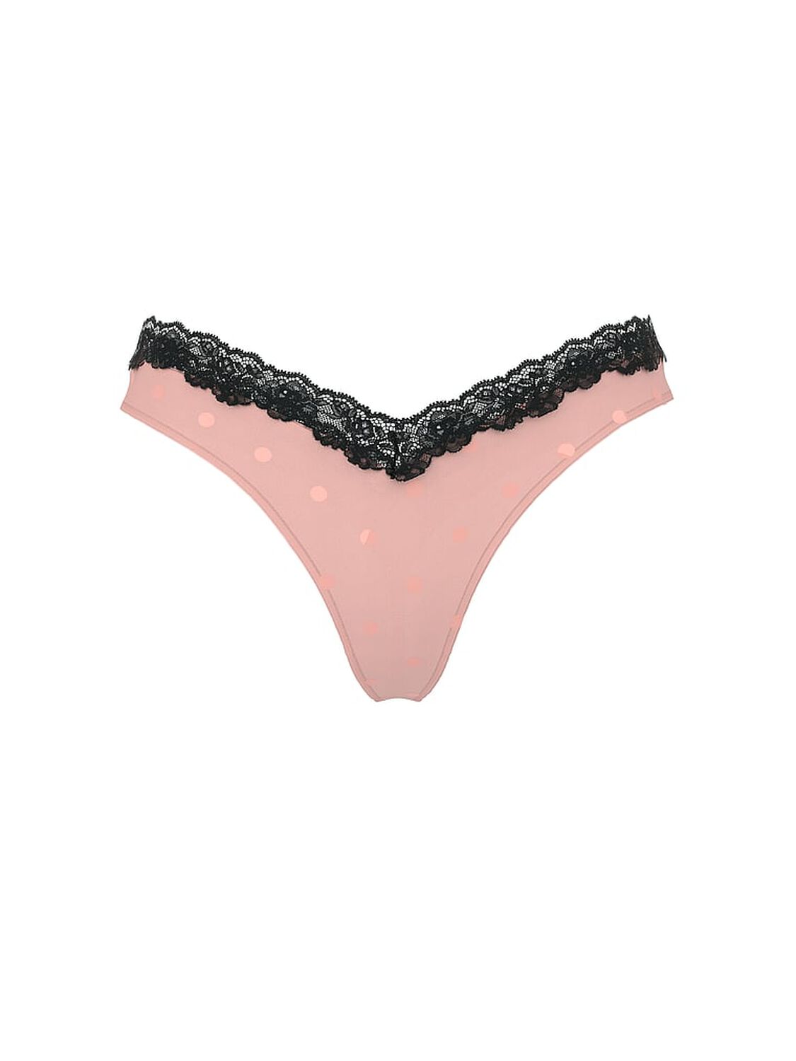 vs Very Sexy Lace-Trim High-Leg Thong Panty Royal Pink 3 of 3 