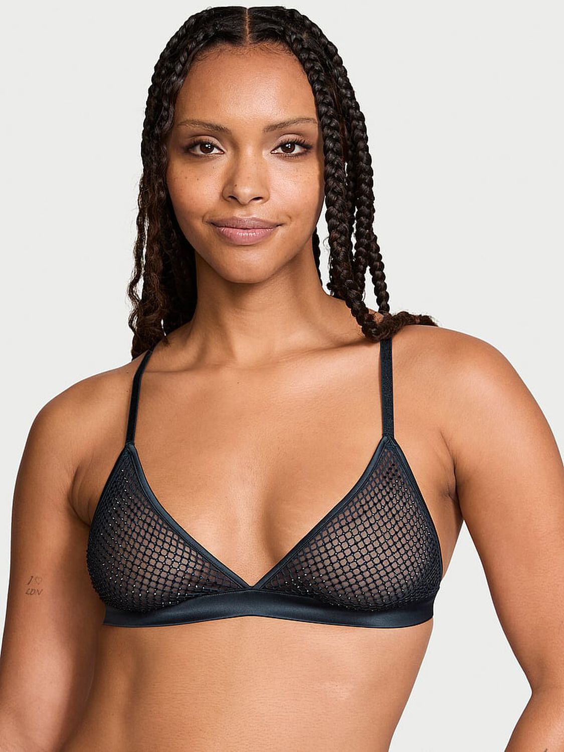 vs Very Sexy Ziggy Glam Shine Fishnet Triangle Bralette 1 of 4 