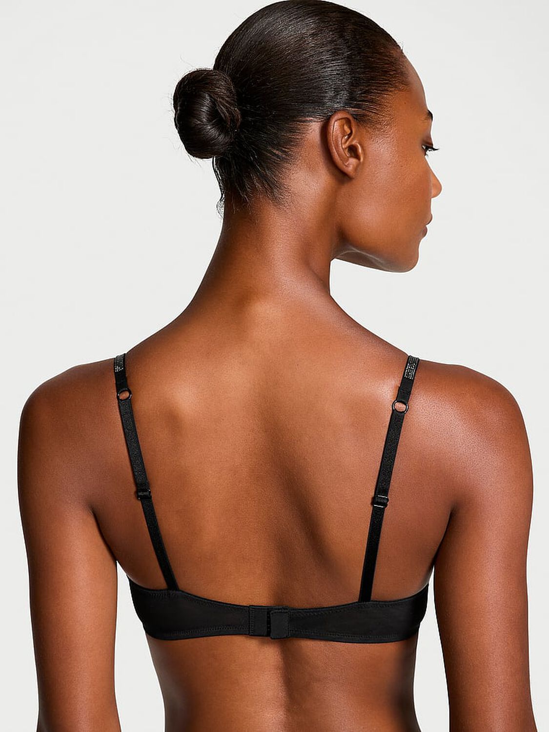 vs Very Sexy Sheer Shine Unlined Low-Cut Demi Bra Black 2 of 5 