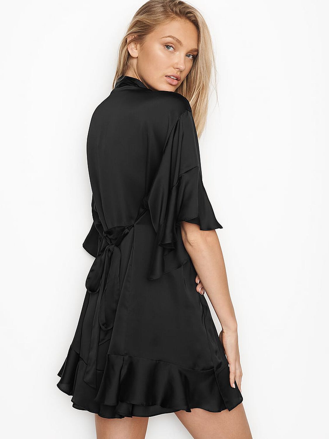 vs Victoria's Secret Georgette Flounce Robe 4 of 5 