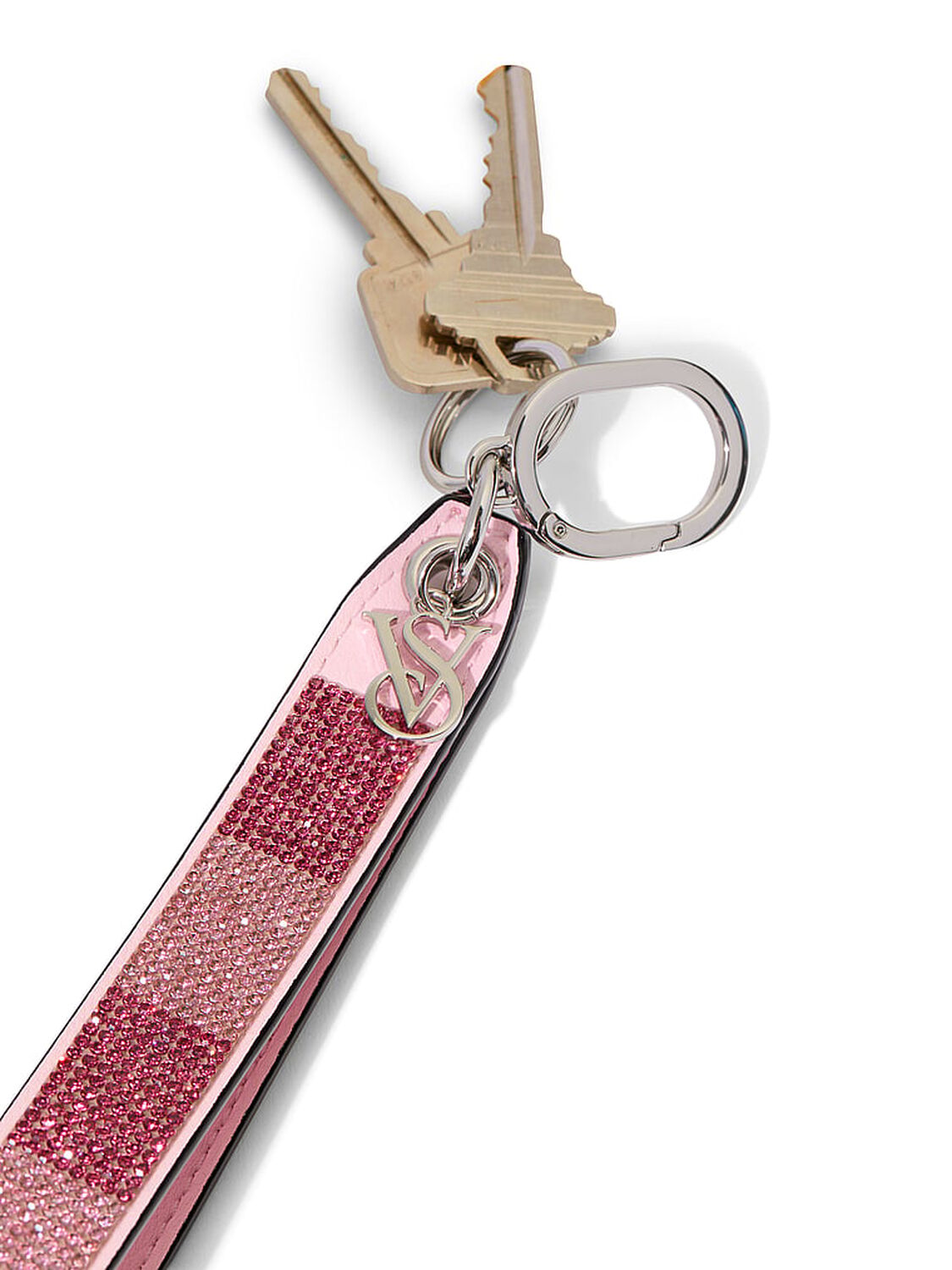 vs Victoria's Secret Shine Narrow Wristlet Strap Keychain Blush 2 of 2 