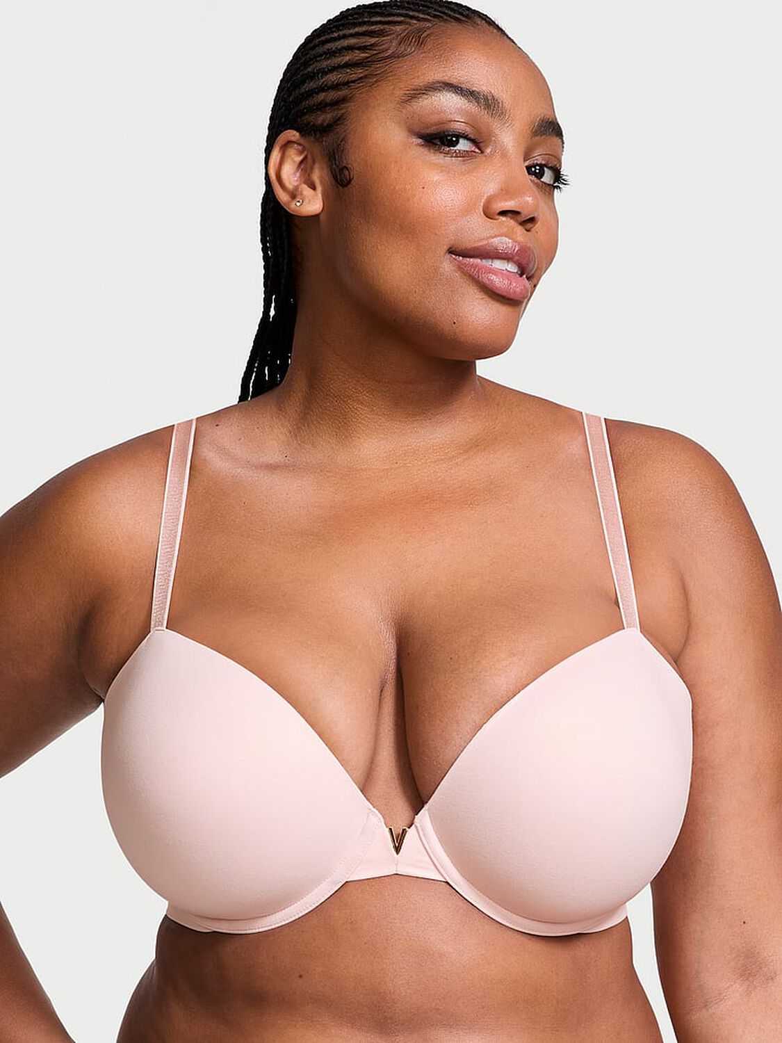vs Dream Angels Smooth Lightly Lined Demi Bra Purest Pink 1 of 4 