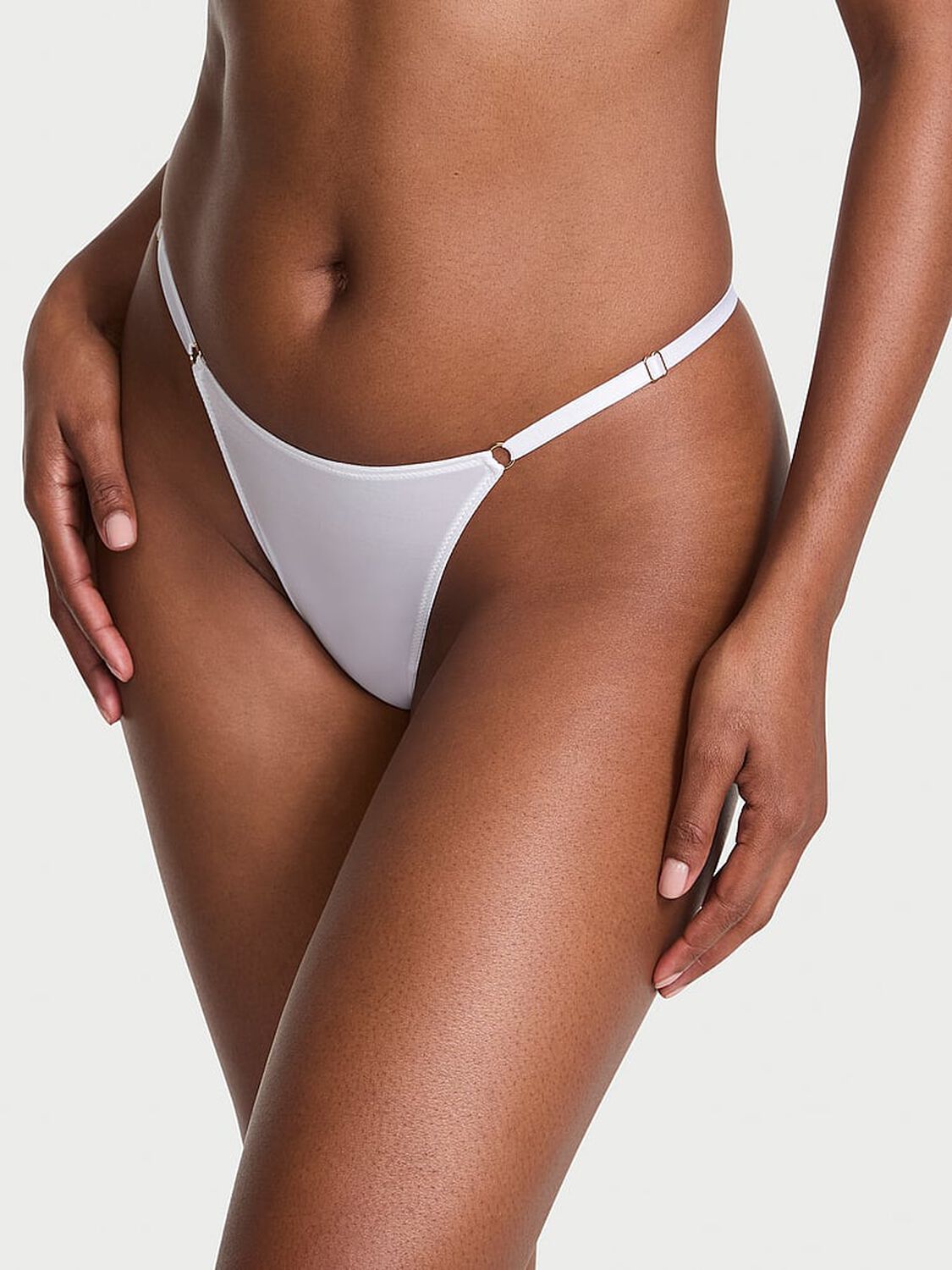 vs Very Sexy Hardware Adjustable V-String Panty Vs White 2 of 3 