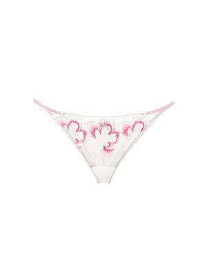 Peony Embroidery Brazilian Panty