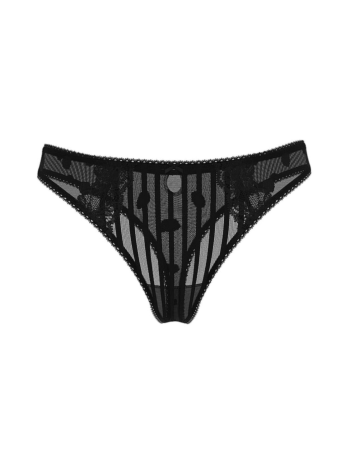 vs The Lacie Lacie Sheer Heritage Thong Panty Black 3 of 5 