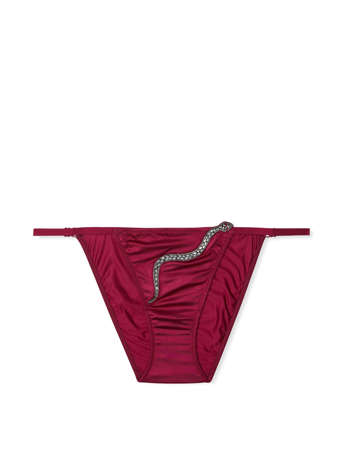 vs Very Sexy Snake Shine Adjustable Mini String Bikini Panty Campari Red 1 of 2 