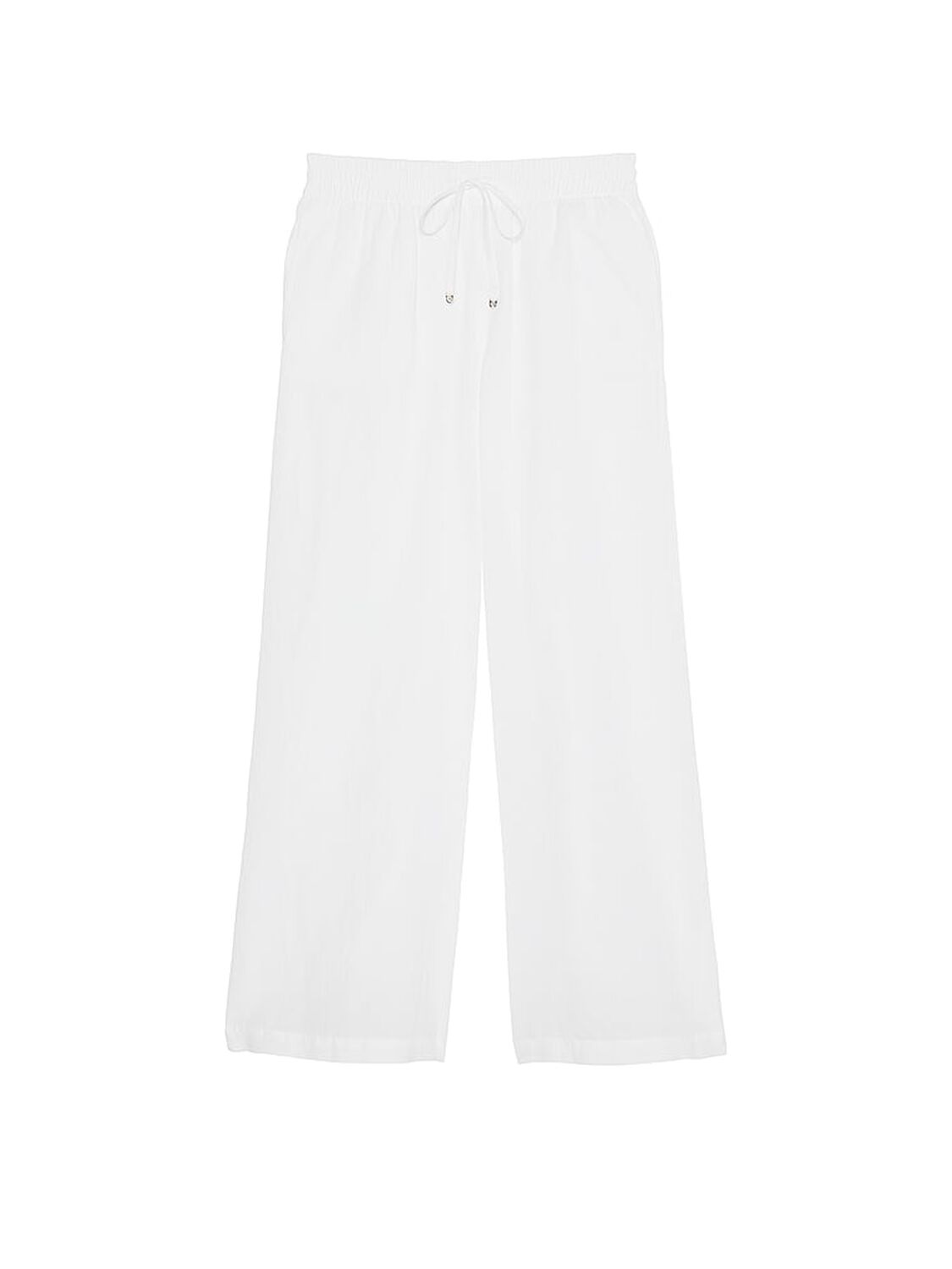 vs Victoria's Secret Swim Beachwear Linen Wide-Leg Pants White 3 of 3 
