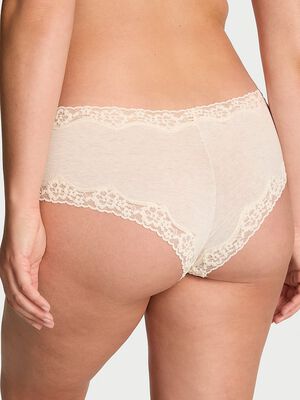 Cotton Lace-Waist Cheeky Panty
