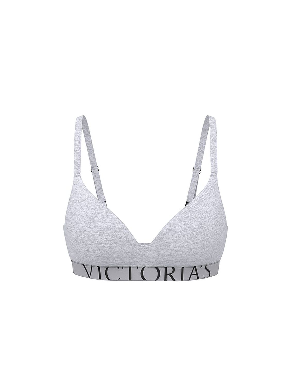 vs The T-Shirt Cotton Exploded Logo Lightly Lined Wireless Bra Medium Heather Grey 3 of 3 