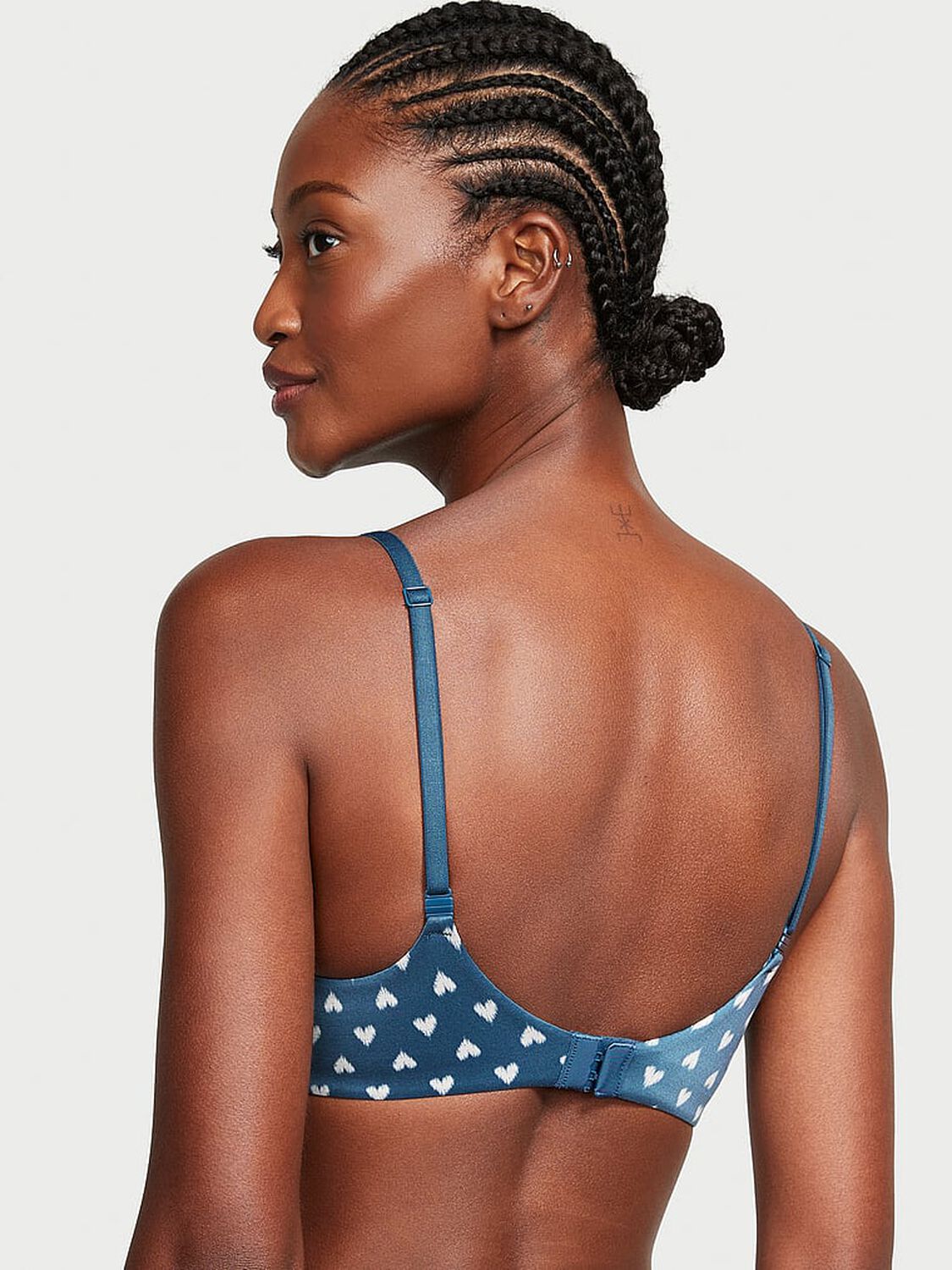 vs Body By Victoria Perfect Shape Push-Up Smooth Bra Midnight Sea Shibori Hearts 2 of 4 