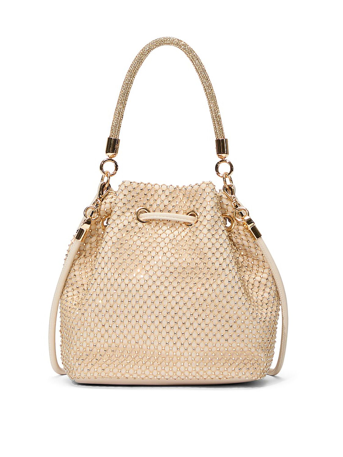 vs Victoria's Secret Mini Bucket Bag White Rhinestone Mesh 2 of 3 