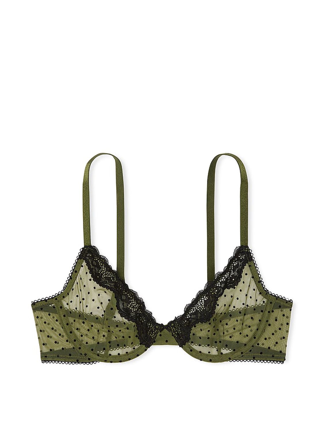 vs Victoria's Secret Tease Unlined Demi Bra Woodland Green 3 of 4 