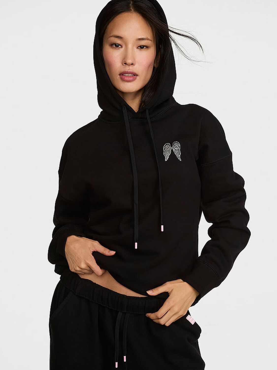 vs Angel Essentials VSFS '26 Iconic Fleece Hoodie Black 2 of 4 
