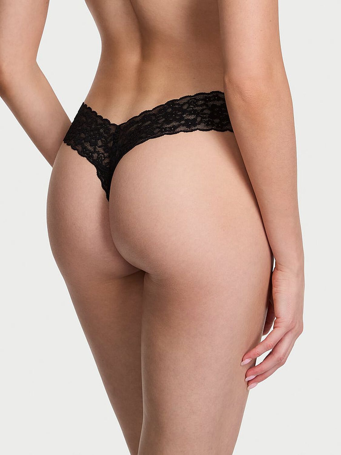 vs The Lacie Blossom Lace Thong Panty Black 2 of 3 