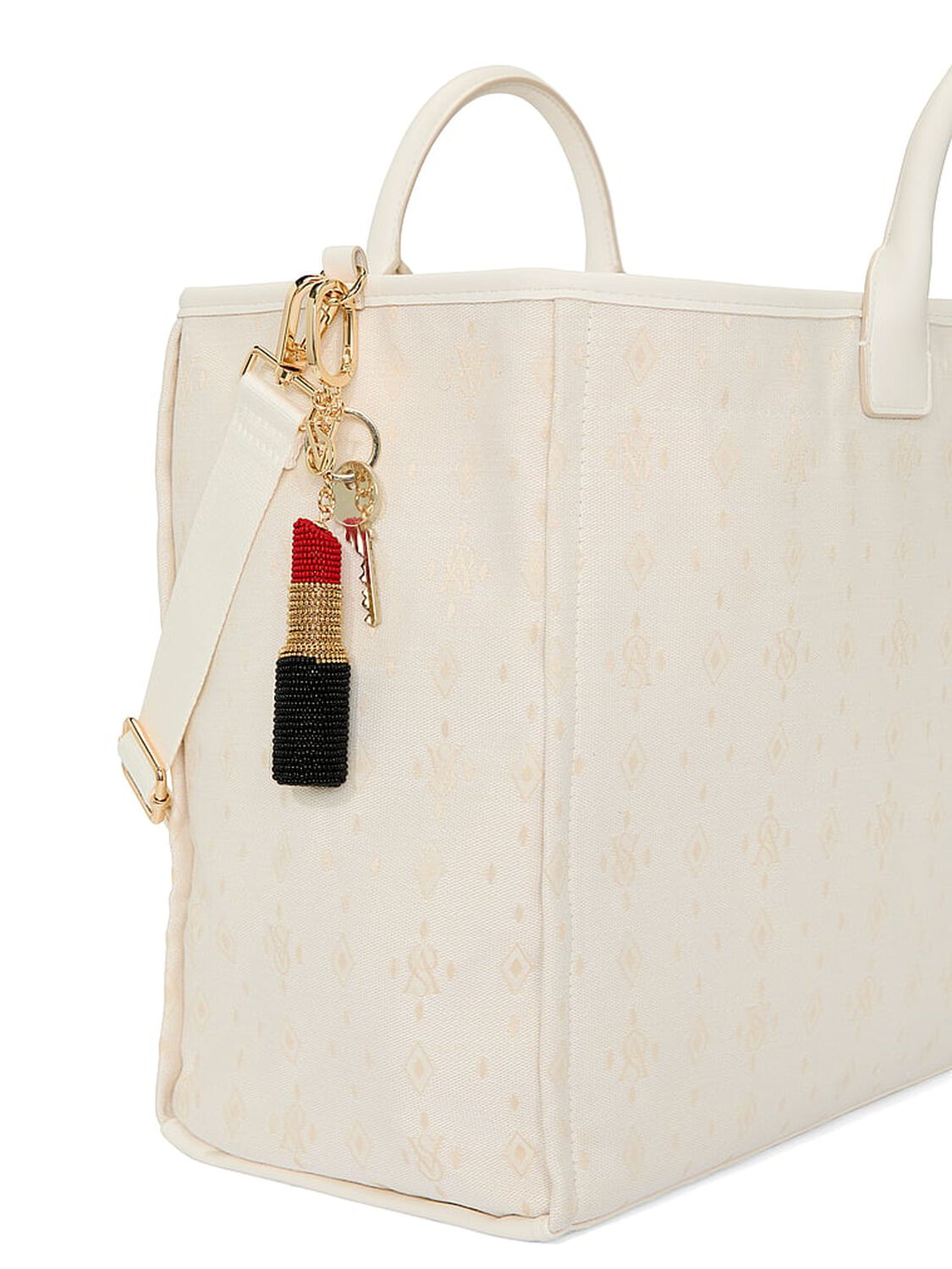 vs Victoria's Secret Beaded Lipstick Bag Charm Keychain Generic Gold 2 of 2 
