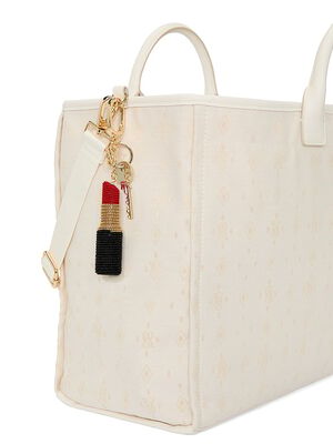 Beaded Lipstick Bag Charm Keychain