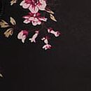 Wisteria Sheer Chiffon Babydoll Set, Black Floral, swatch