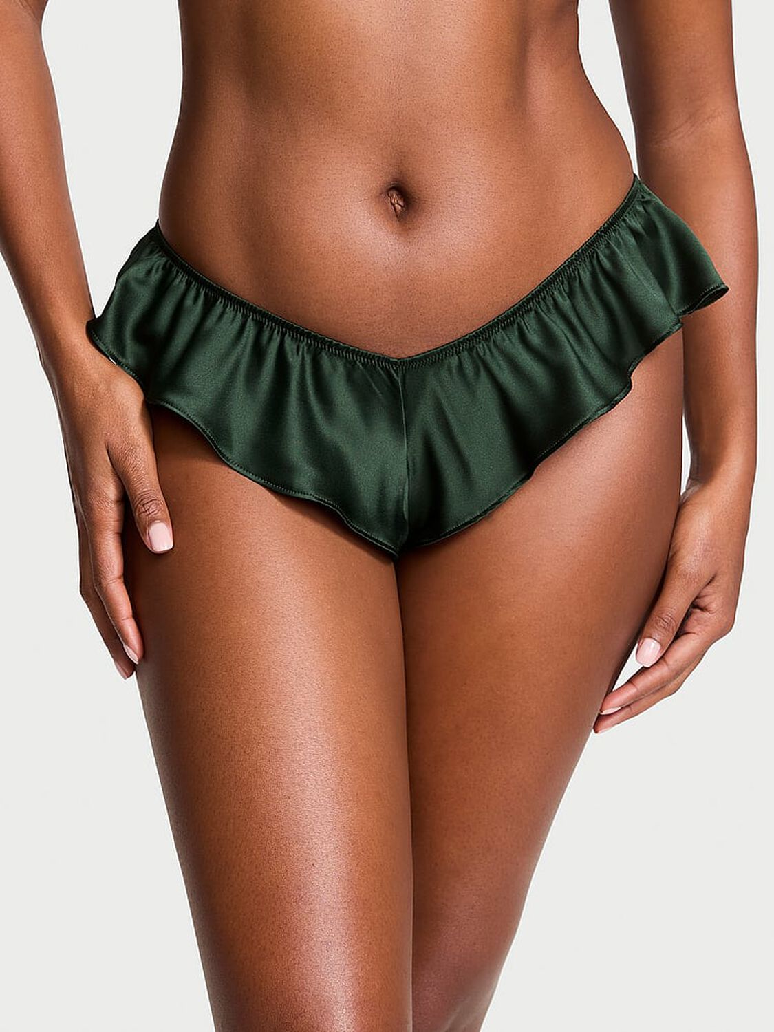 vs Very Sexy Satin Flutter Cheeky Panty Botanical Green 1 of 4 