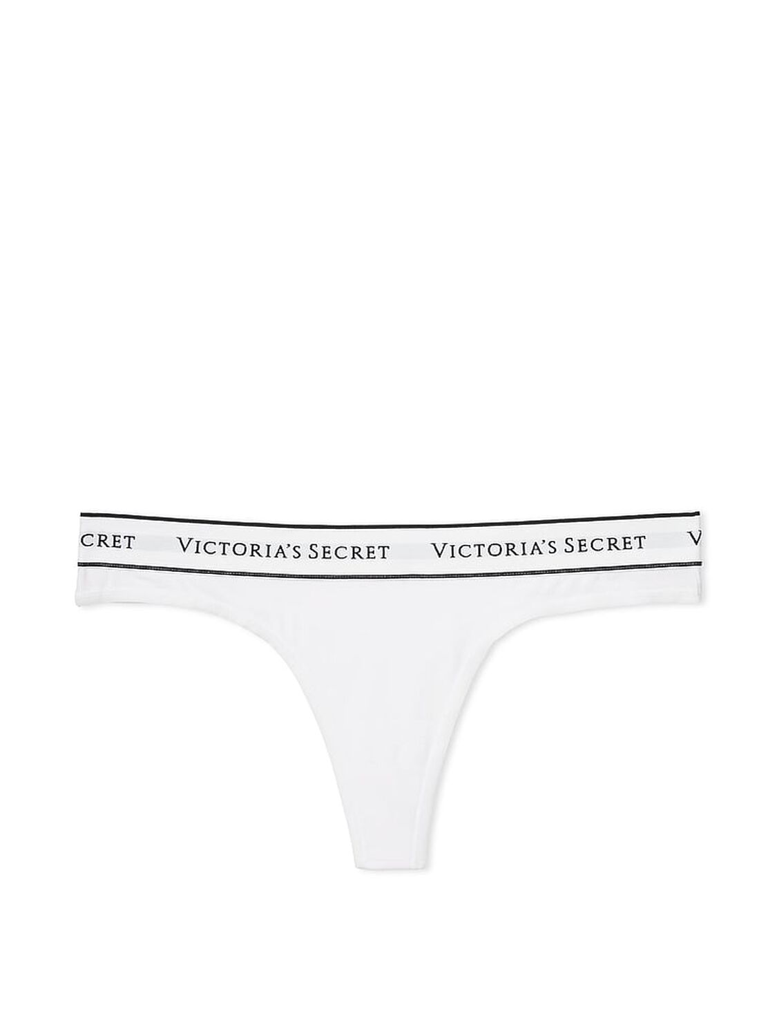vs Cotton Logo Cotton Thong Panty Vs White 3 of 3 