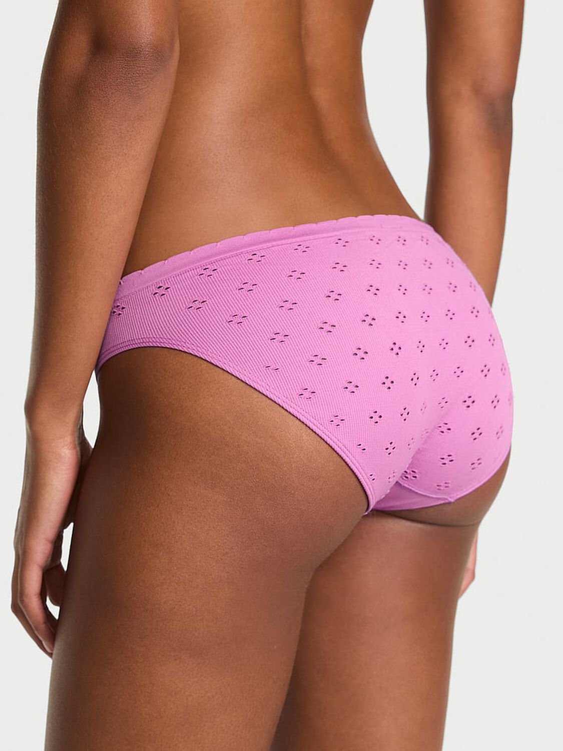 vs Seamless Seamless Eyelet Bikini Panty Cosmo Pink 2 of 3 