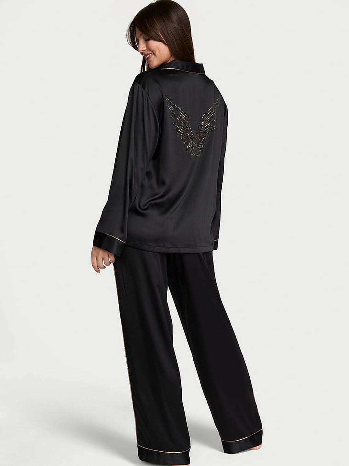 vs Victoria's Secret Glazed Satin Long Pajama Set 2 of 3 