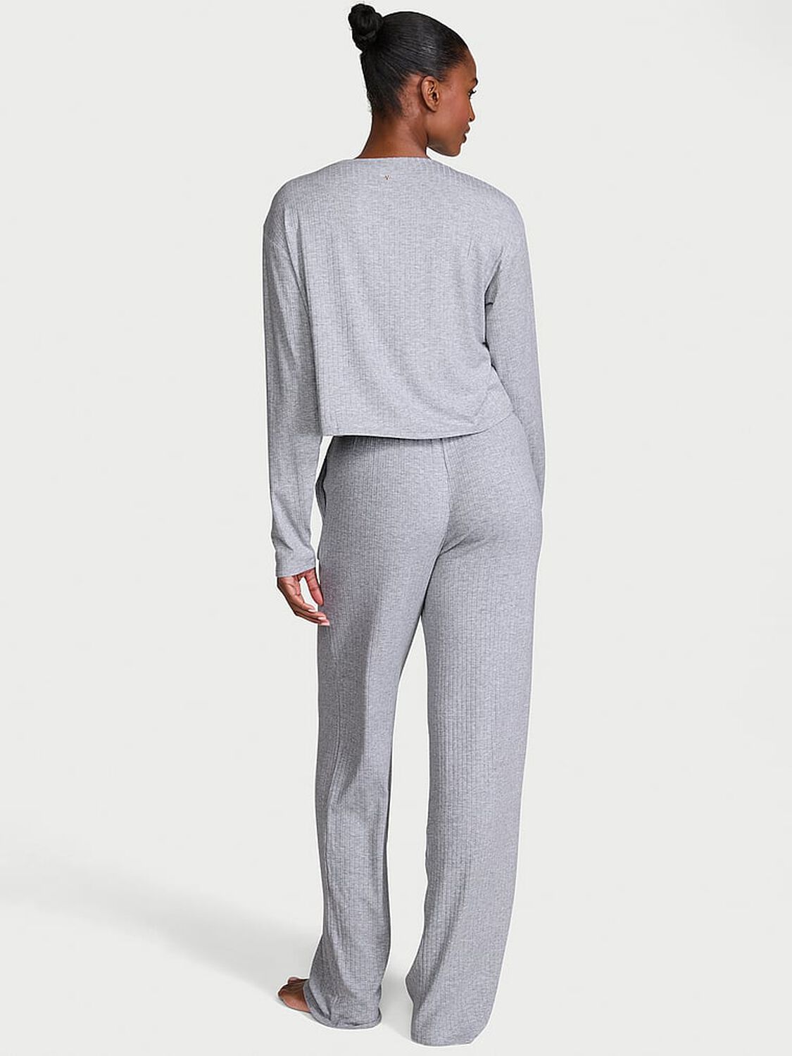 vs Victoria's Secret SoSoft&trade; Modal Wide-Rib Long Lounge Set Medium Heather Grey 2 of 3 