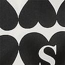 Glazed Satin Short Pajama Set, COCONUT WHITE & BLACK HEARTS, swatch