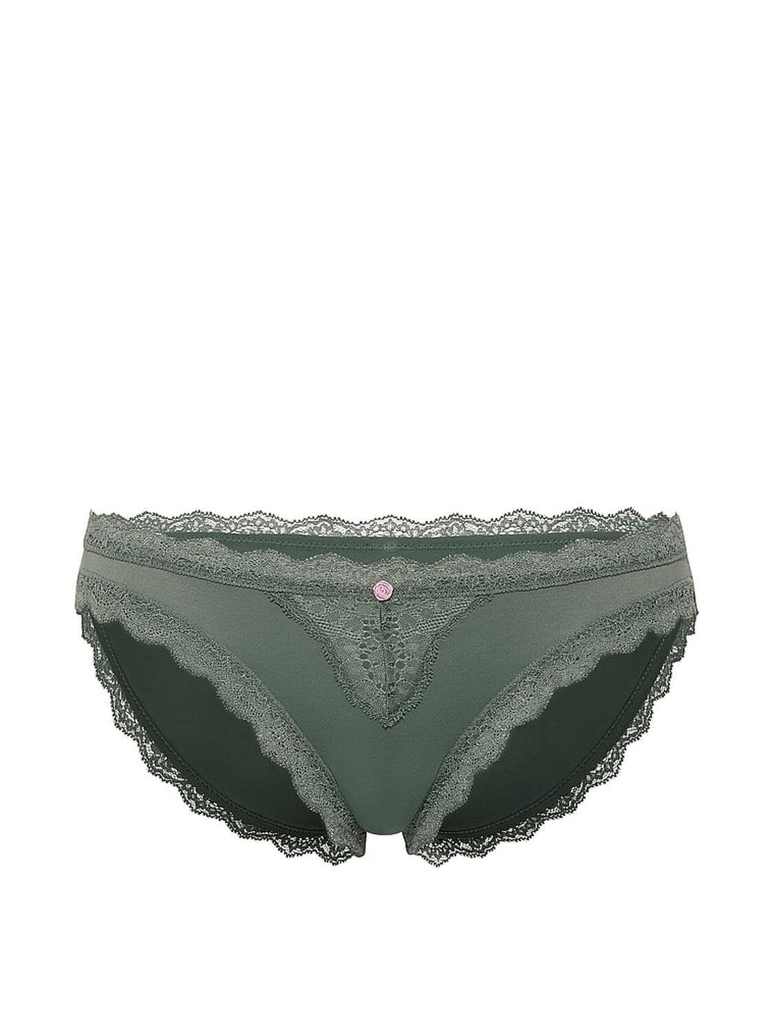 vs Dream Angels Lace-Trim Bikini Panty Faded Sage 3 of 4 