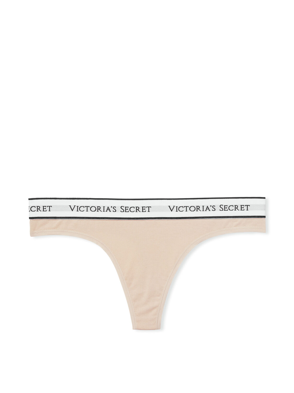 vs Cotton Logo Cotton Thong Panty Champagne 1 of 1 