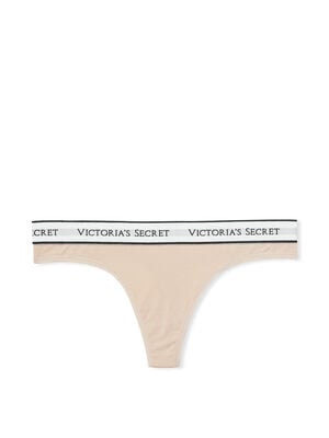 Logo Cotton Thong Panty