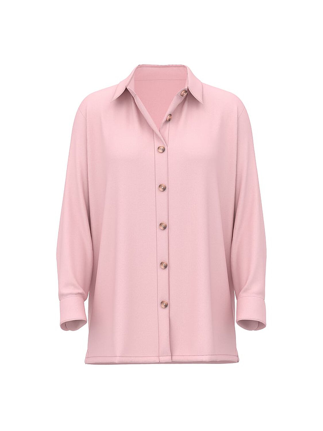 vs Victoria's Secret Brushed Modal Fleece Oversized Shirt Angel Pink 3 of 3 
