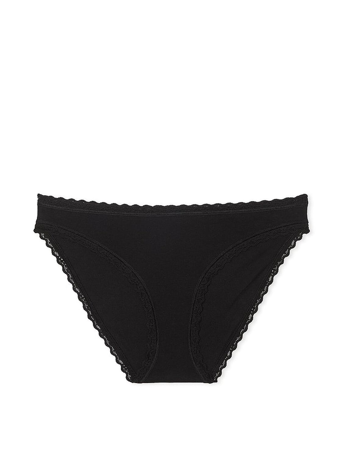 vs The Lacie Lace-Trim Cotton Bikini Panty Black 3 of 3 