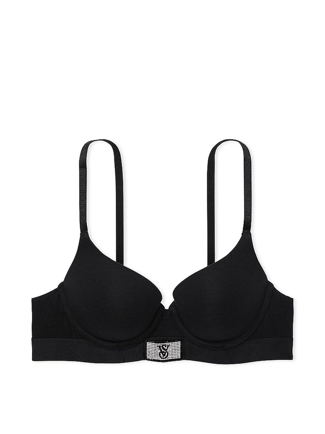 vs The T-Shirt Shine Patch Push-Up Perfect Shape Bra Black 3 of 4 