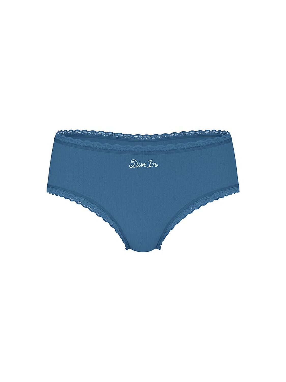 vs The Lacie Stretch Cotton Pointelle Lace-Waist Cheeky Panty 3 of 3 