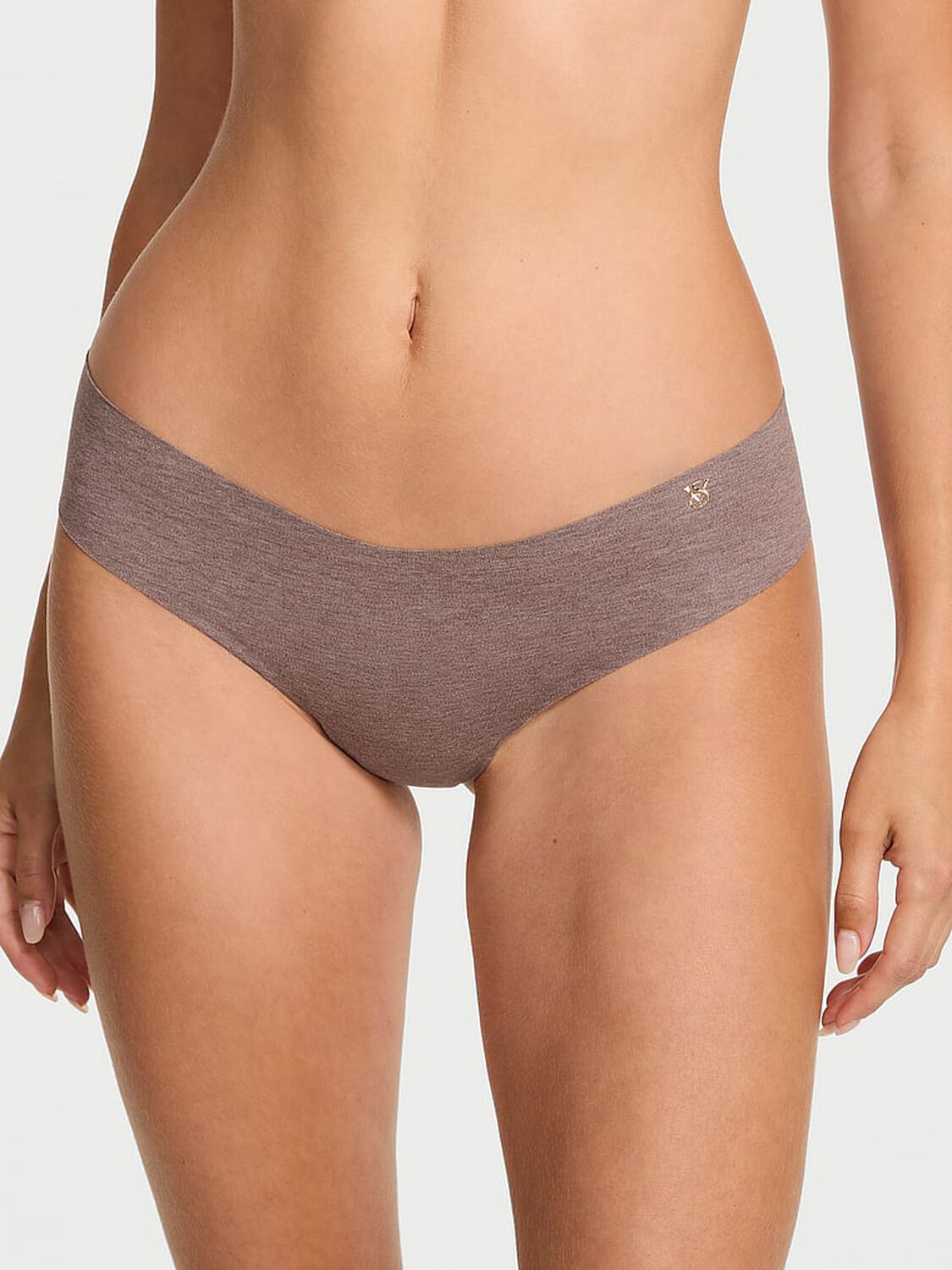 vs No-Show No-Show Cotton Thong Panty Heather Cocoa Blush 1 of 3 