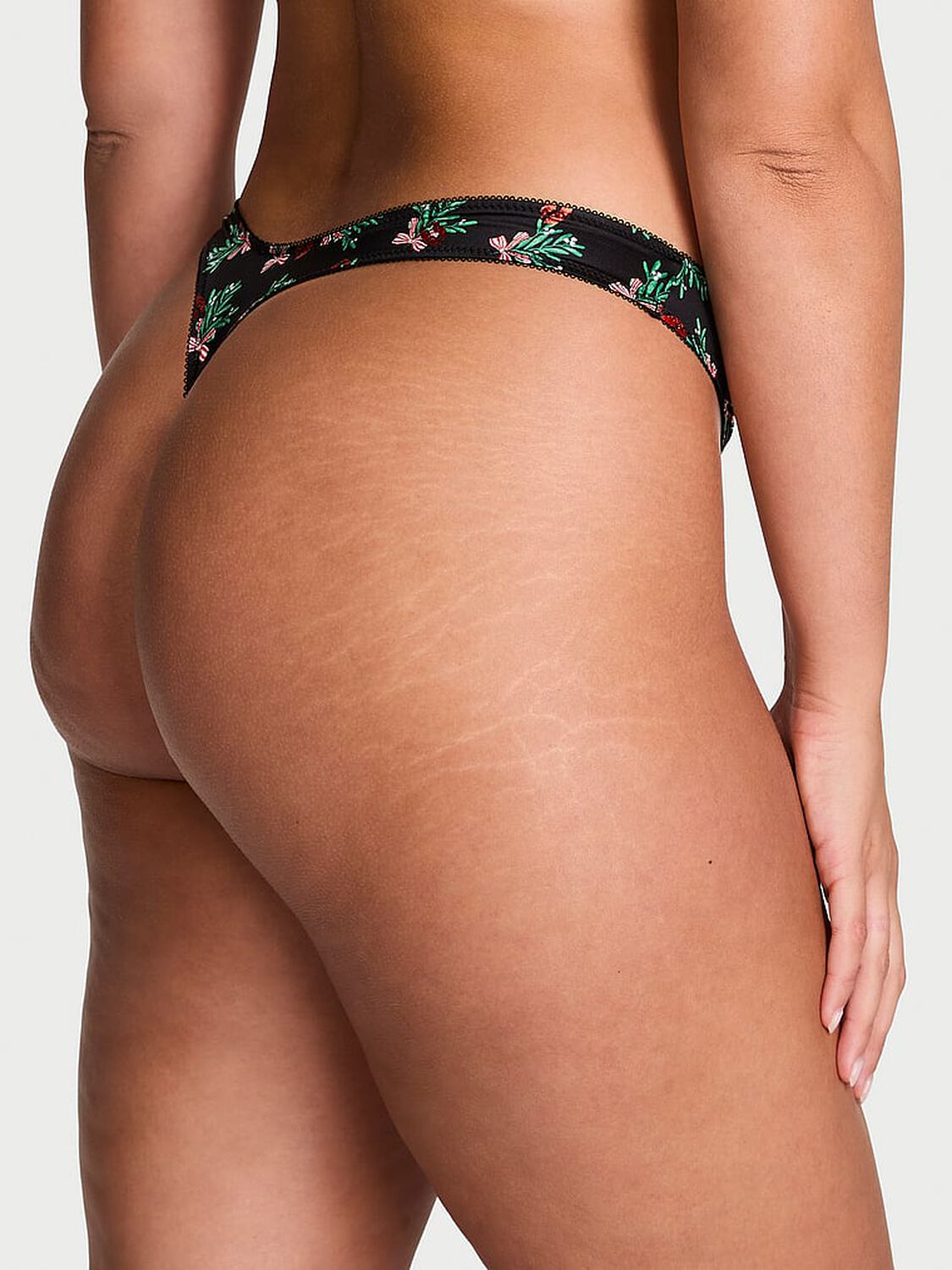 vs Very Sexy Smooth Micro High-Leg Thong Panty Black 2 of 3 