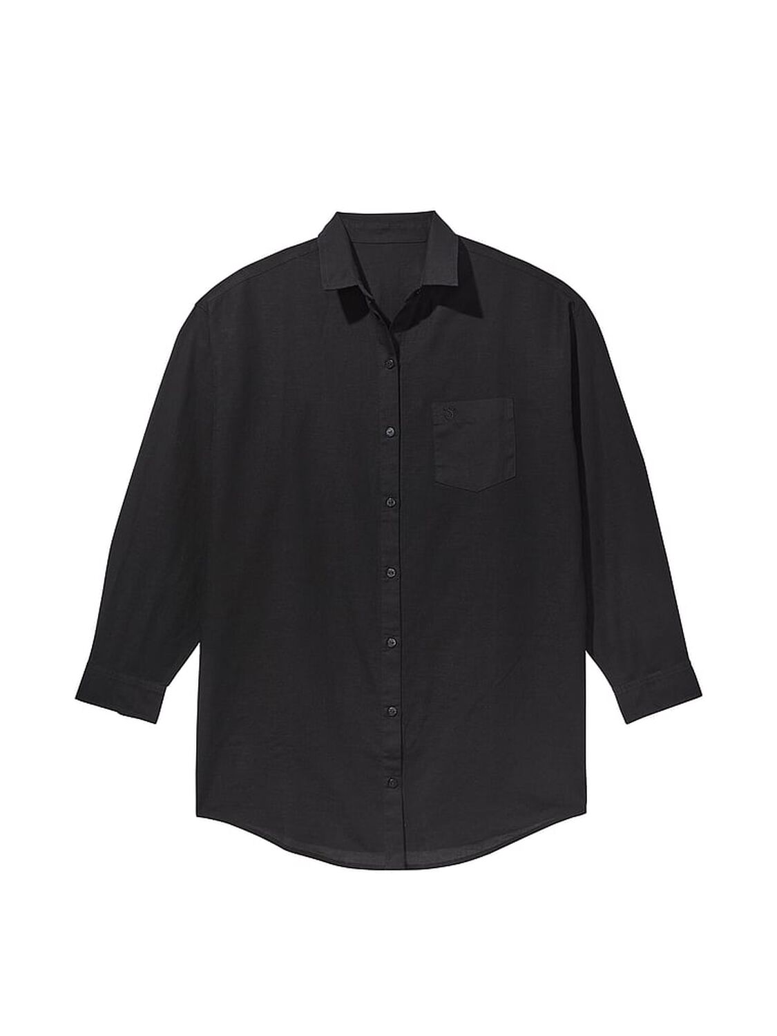 vs Victoria's Secret Swim Boyfriend Shirt Dress Black 3 of 3 