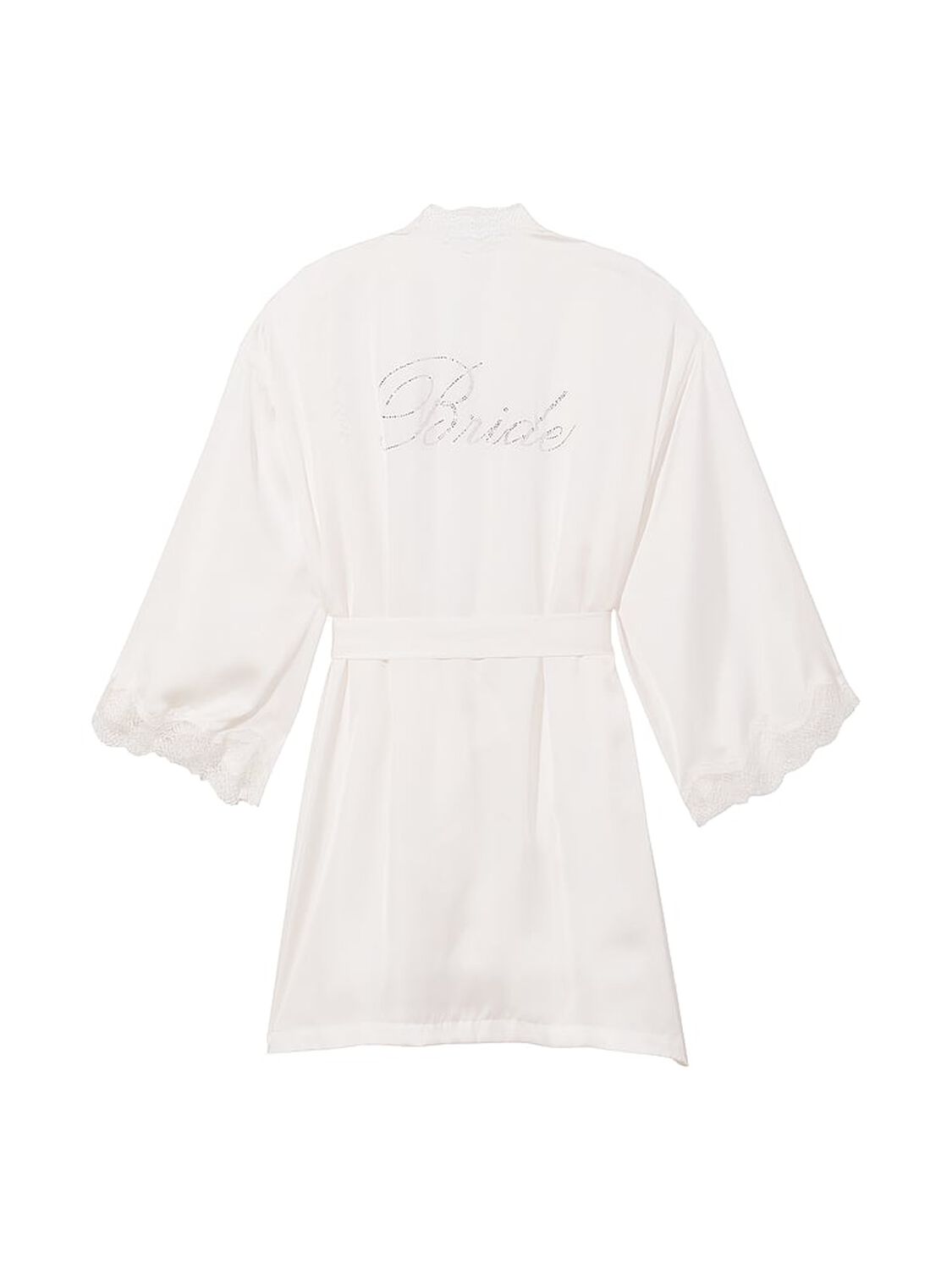 vs Victoria's Secret Satin Lace Trim Robe 4 of 4 