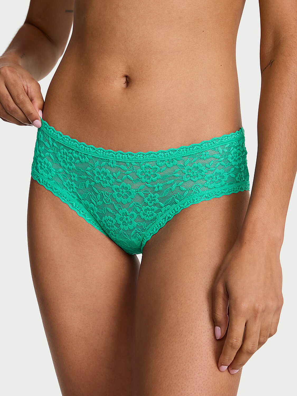 vs The Lacie Lace Keyhole Cheeky Panty Black & White Newspaper 1 of 3 