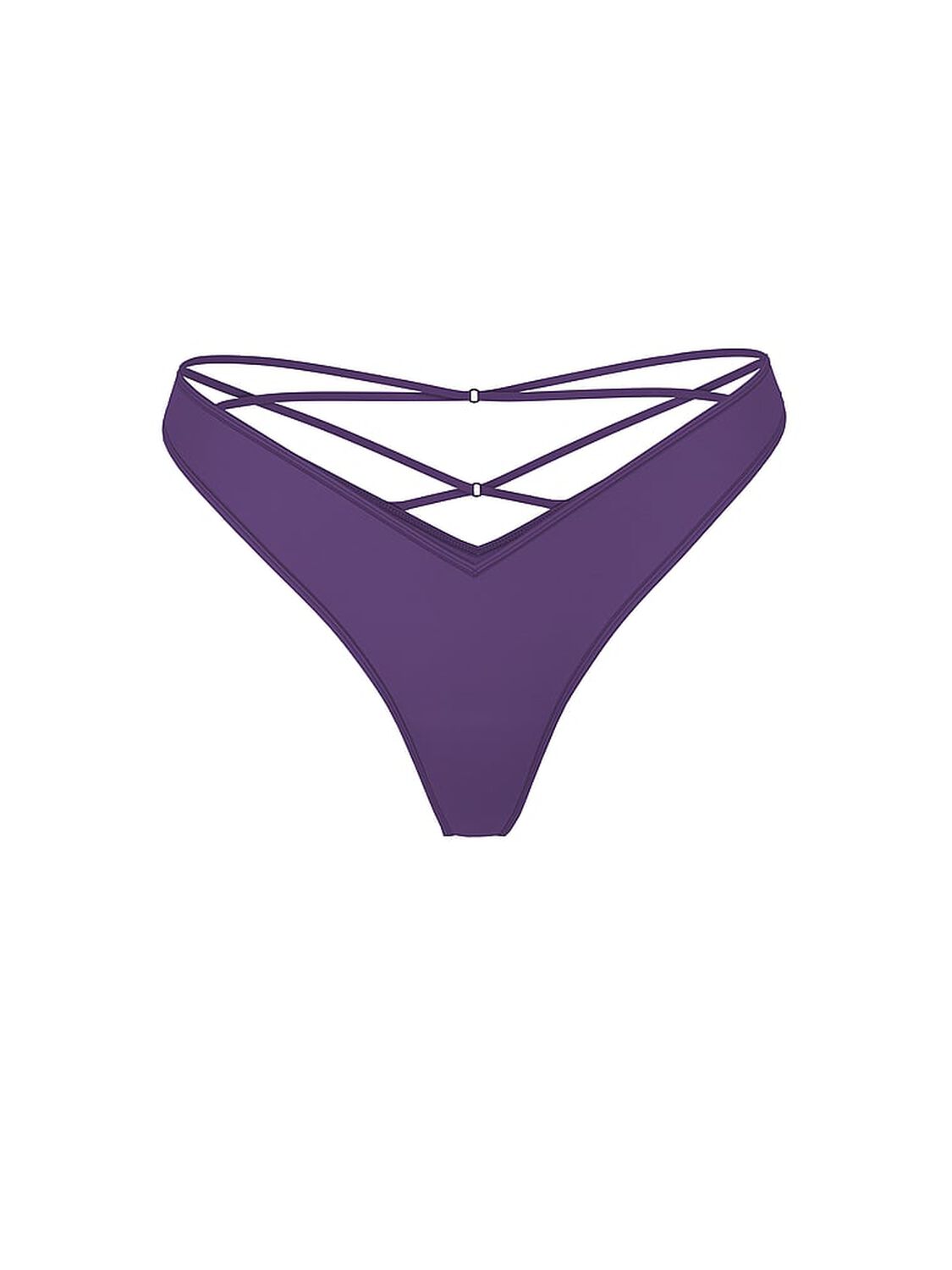 vs Very Sexy Smooth Strappy-Back High-Leg Thong Panty Valiant Purple 1 of 3 