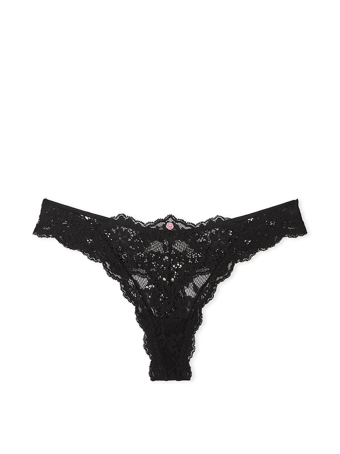 vs Dream Angels Lace Thong Panty Black 3 of 4 