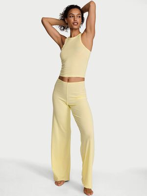 Cotton Shadow Stripe Tank & Pants Set