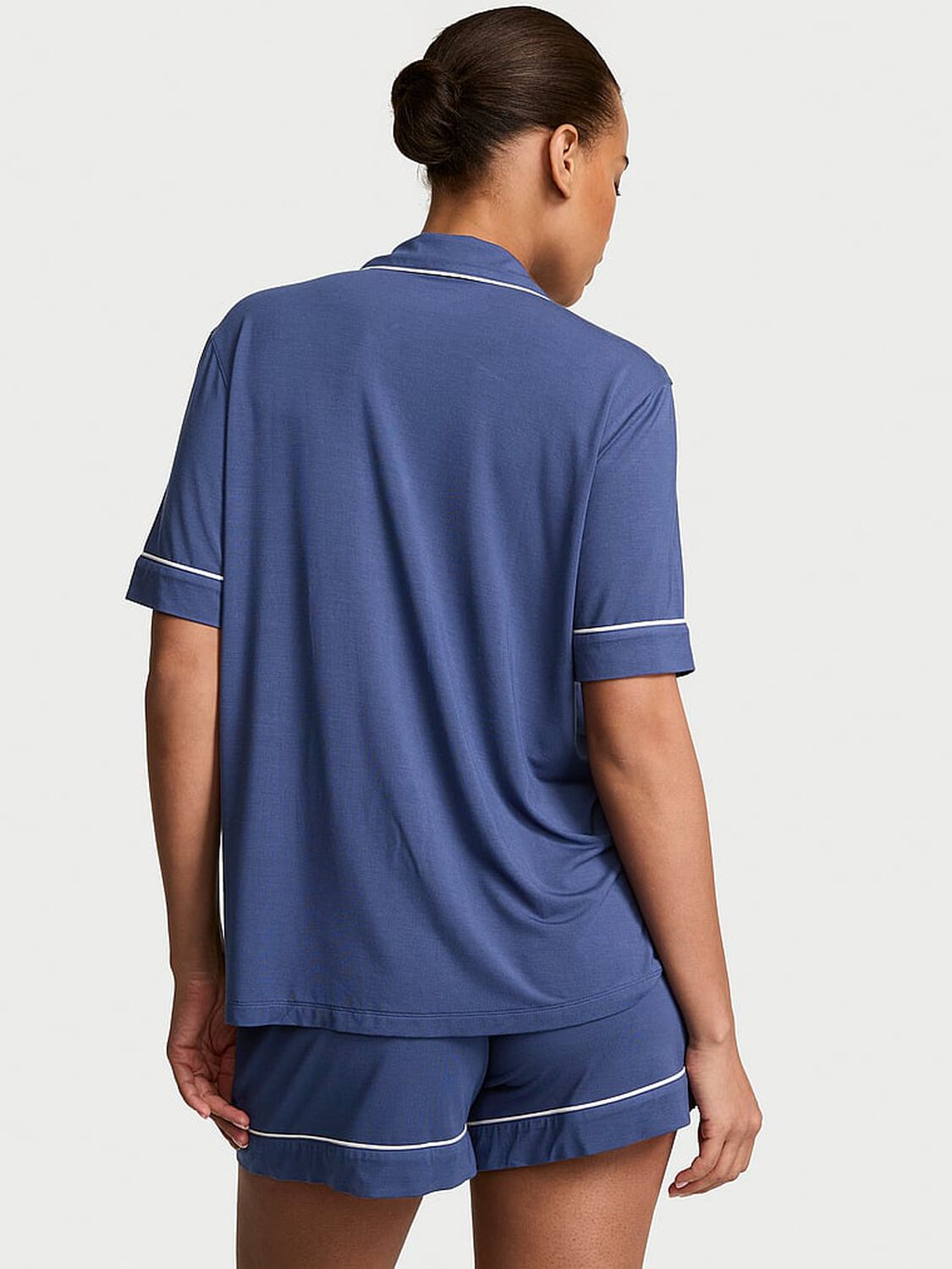vs Victoria's Secret SoSoft&trade; Modal Short Pajama Set Ink Blue 2 of 3 
